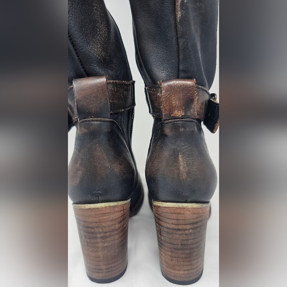 Freebird Women's Holland Distressed Brown Western Round Toe Tall Boots Size 8 - Picture 8 of 16